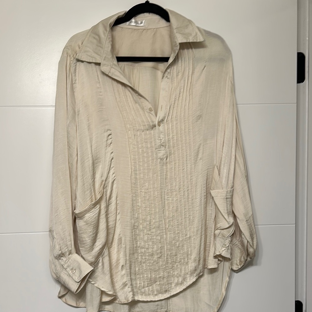 Cream Women's Top